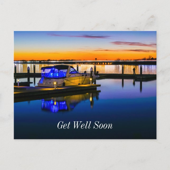 Carte Postale Lac Ray Hubbard Rockwall TX Coucher de soleil Prom (Devant)