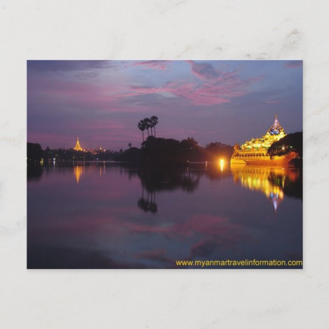 Carte Postale Lac Royal de Yangon 1 (Devant)