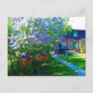 Carte Postale lac sauvage lilas
