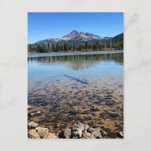 Carte Postale Lac Sparks avec vue sur le sommet brisé, Oregon
