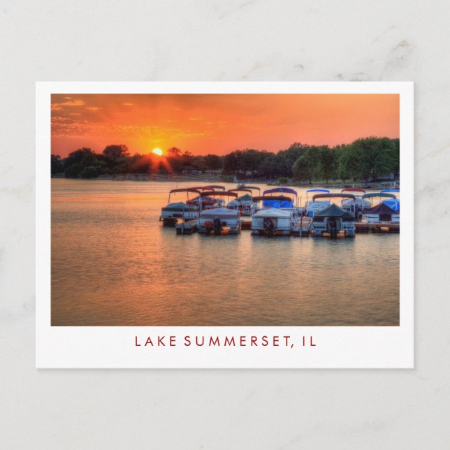 Carte Postale Lac Summerset Illinois (Devant)