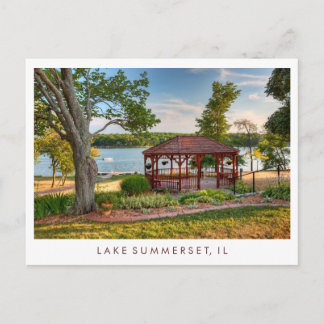 Carte Postale Lac Summerset Illinois Gazebo