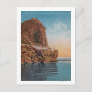 Carte Postale Lac Tahoe, CA - Rocher de la grotte depuis la vue 