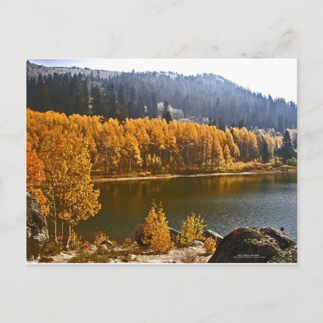 Carte Postale Lac Tahoe dans le paysage d'automne / hiver (Devant)