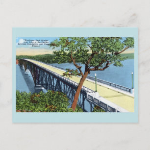 Carte Postale Lac vintage des Ozarks, pont Hurricane Deck