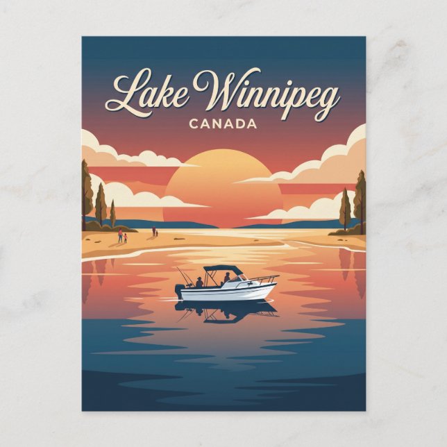 Carte Postale Lac Winnipeg Canada (Devant)