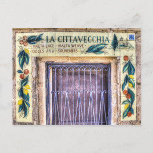 Carte Postale Lace Shop Mdina Malte