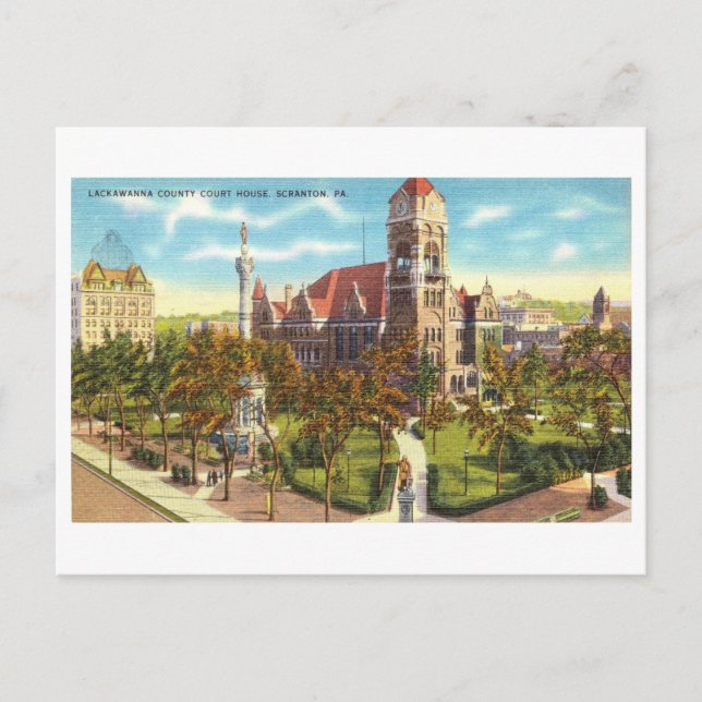 Carte Postale Lackawanna County Court House à Scranton, Penn., (Devant)