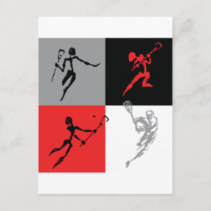 Carte Postale Lacrosse Abstraite