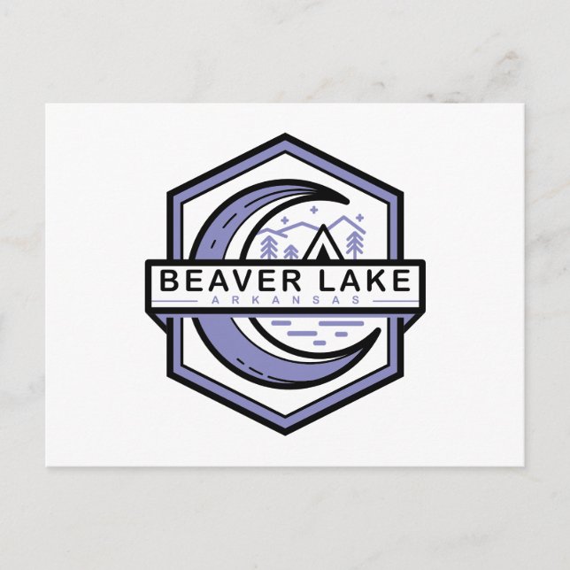 Carte Postale lacs beaver arkansas lune hexa (Devant)