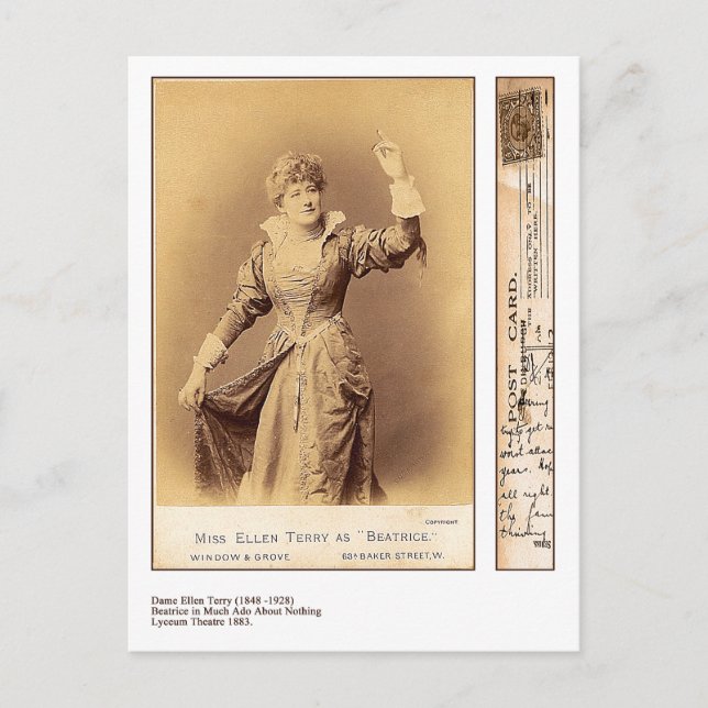 Carte Postale L'actrice Dame Ellen Terry (Devant)