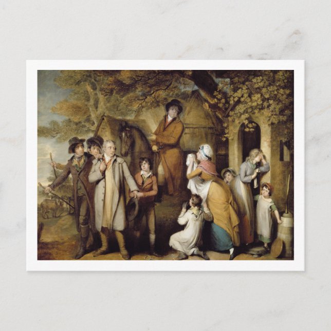 Carte Postale L'administrateur grave, ou locataire malheureux (Devant)