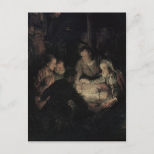 Carte Postale L'adoration des bergers, détail, 1646