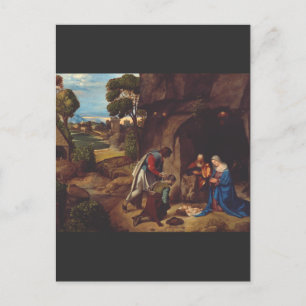 Carte Postale L'Adoration des bergers par Giorgione