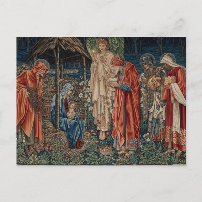 Carte Postale L'adoration des Mages par Edward Burne-Jones (Devant)