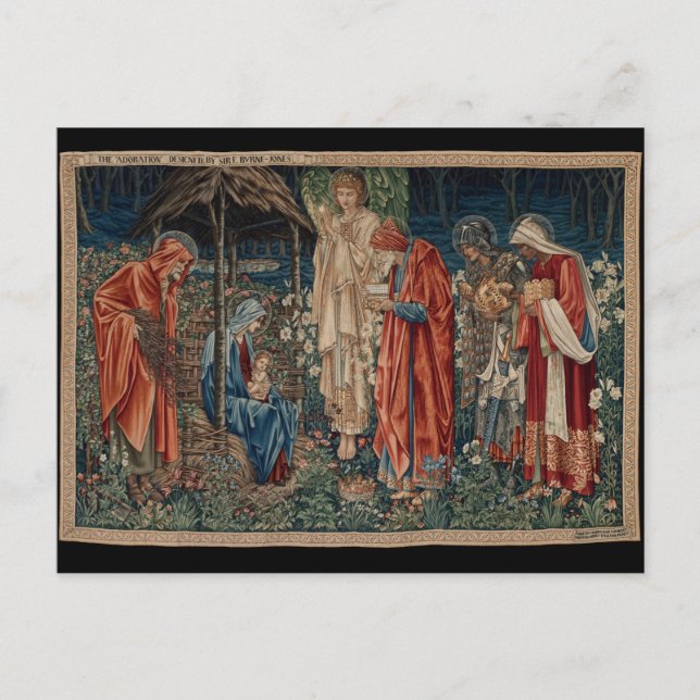 Carte Postale L'Adoration des Mages (par Edward Burne-Jones) (Devant)