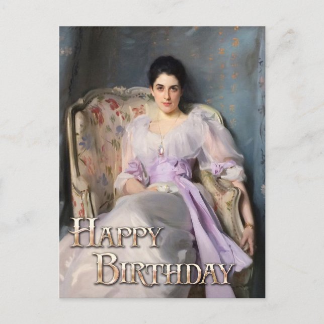 Carte Postale Lady Agnew de Lochnaw 1864 Joyeux anniversaire (Devant)