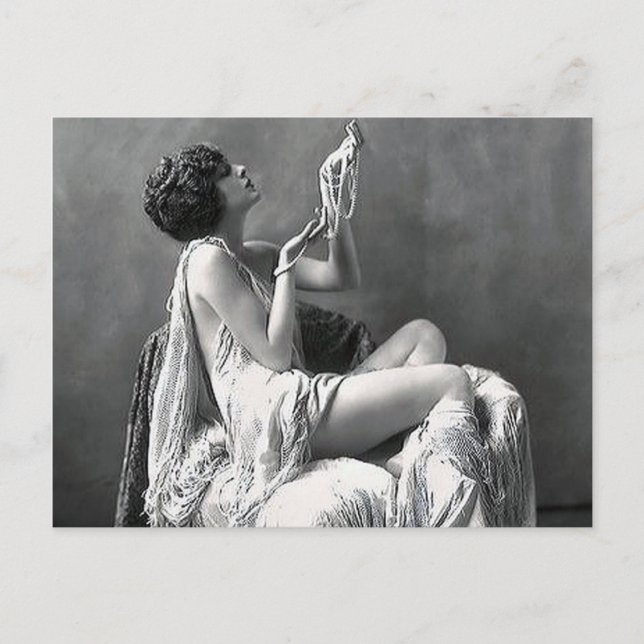 Carte Postale Lady aux perles (Devant)