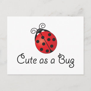 Carte Postale Lady Bug - mignonne comme un bug