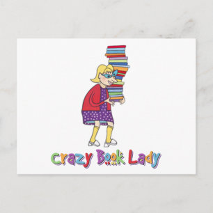 Carte Postale Lady du livre fou