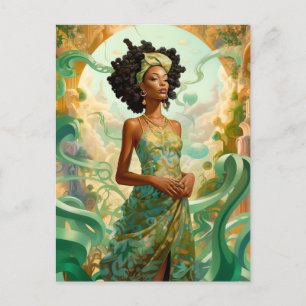 Carte Postale Lady In Surreal World Art Africain Américain