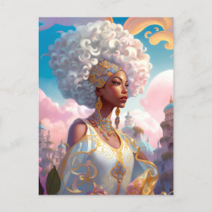 Carte Postale Lady In Surreal World Art Africain Américain
