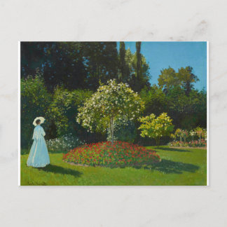 Carte Postale Lady in the Garden 1867 par Claude Monet