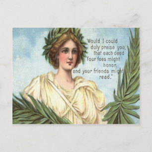 Carte Postale Lady Liberty Wreath Memorial Day