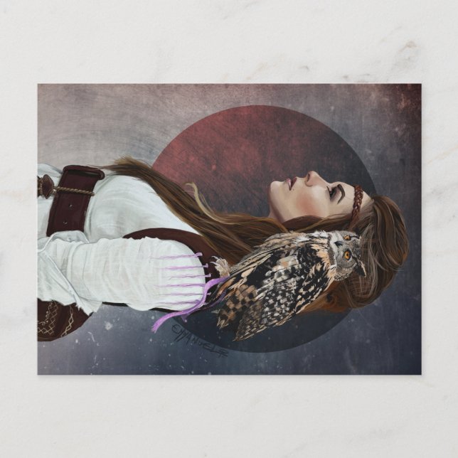 Carte postale "Lady Owl". (Devant)