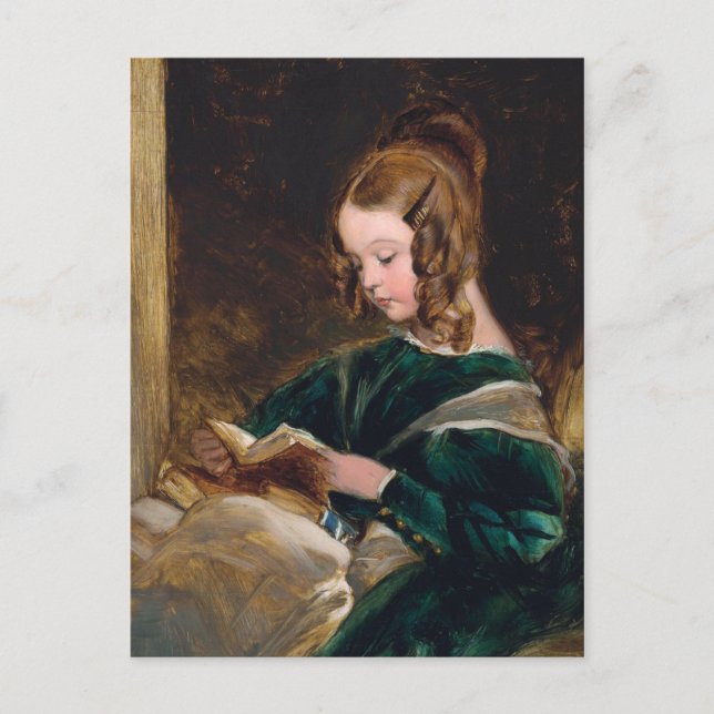 Carte Postale Lady Rachel Russell Lire un livre (Devant)