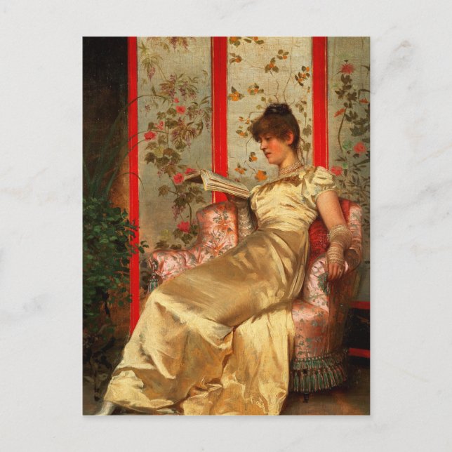 Carte Postale Lady Reading (Devant)