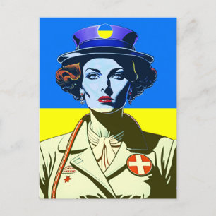 Carte Postale Lady Ukraine