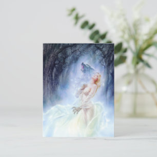 Carte postale Lady Wolf Imaginaire Art