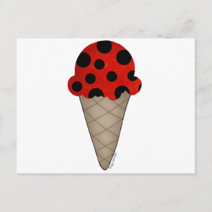 Carte Postale Ladybug cône