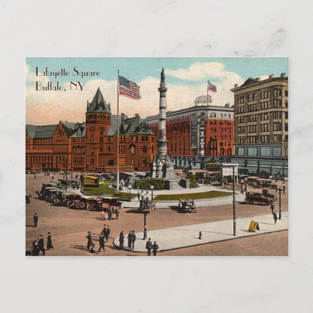 Carte Postale Lafayette Carré Buffalo Vintage (Devant)