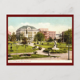Carte Postale Lafayette Carré, La Nouvelle-Orléans 1907 Vintage