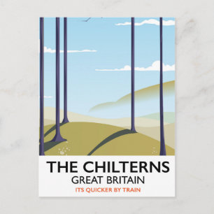Carte Postale L'affiche de voyage Chilterns Grande-Bretagne
