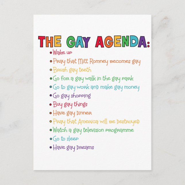 Carte Postale L'agenda gay (Devant)