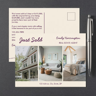 Carte Postale L'agent immobilier Plum vient de vendre Line Art
