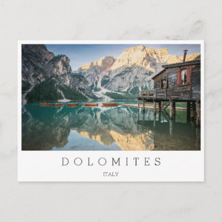 Carte Postale Lago di Braies dans les Dolomites en Italie