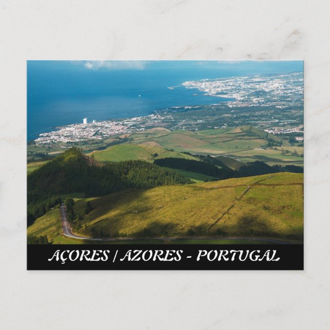 Carte Postale Lagoa et Ponta Delgada (Devant)