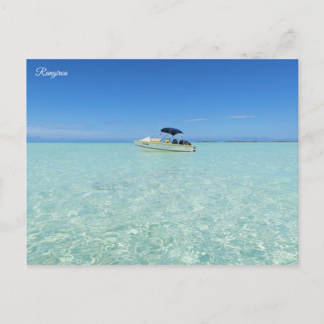 Carte Postale Lagon bleu de Rangiroa (Devant)
