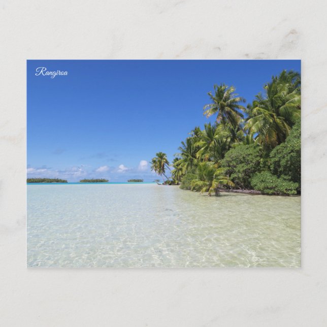 Carte Postale Lagon bleu de Rangiroa (Devant)
