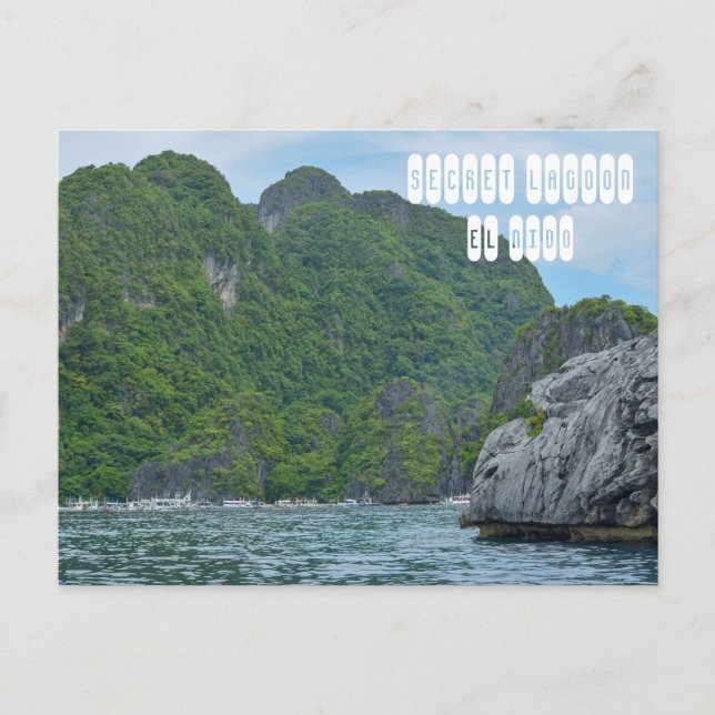 Carte Postale Lagon secret à El Nido Palawan (Devant)