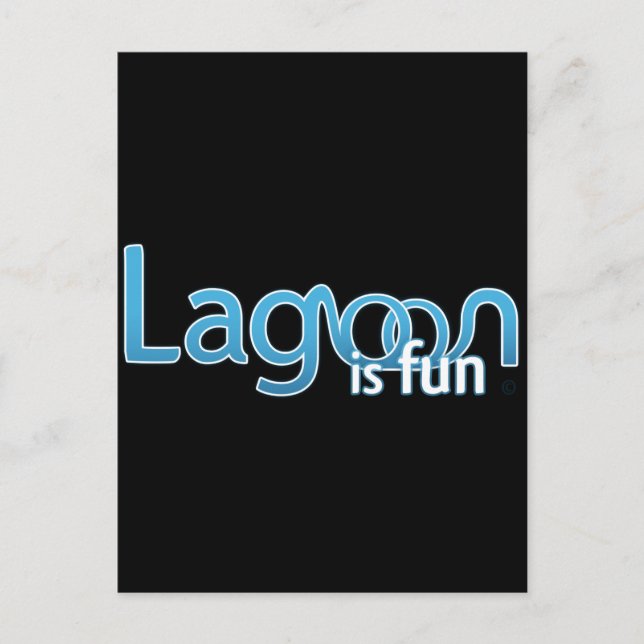 Carte Postale Lagoon est un logo amusant (Devant)