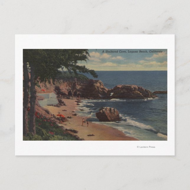 Carte Postale Laguna Beach, CA - Shelter Cove on Coast (Devant)