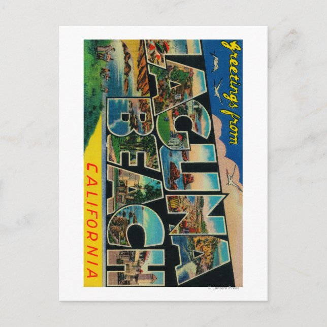 Carte Postale Laguna Beach, Californie - Scènes à grandes lettre (Devant)