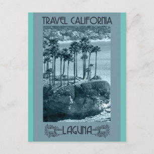 CARTE POSTALE LAGUNA BEACH CALIFORNIE VOYAGE VINTAGE