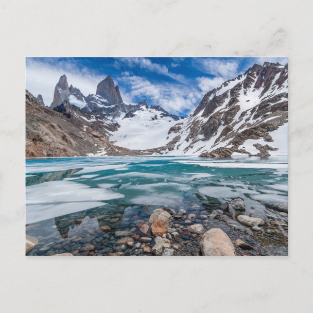Carte Postale Laguna De Los Tres et bâti Fitzroy (Devant)