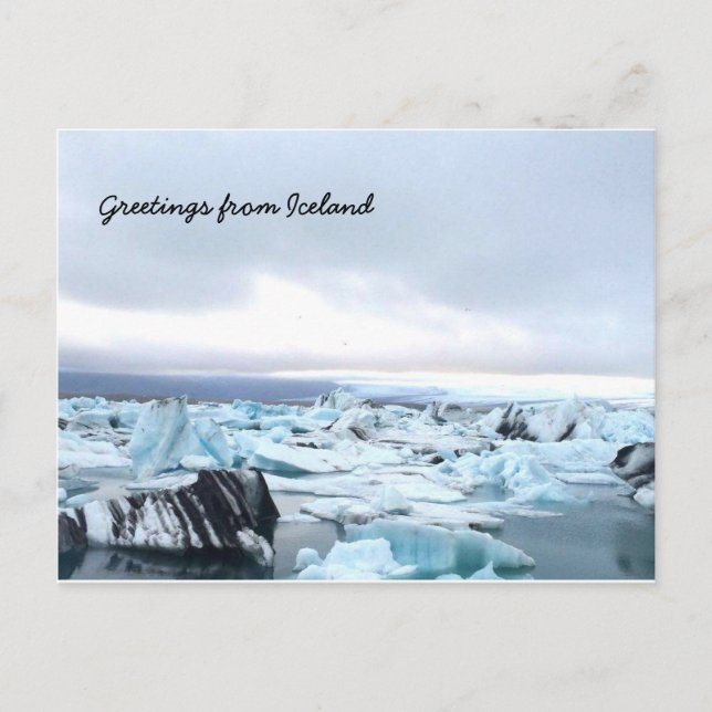 Carte Postale Lagune des glaciers islandais (Devant)